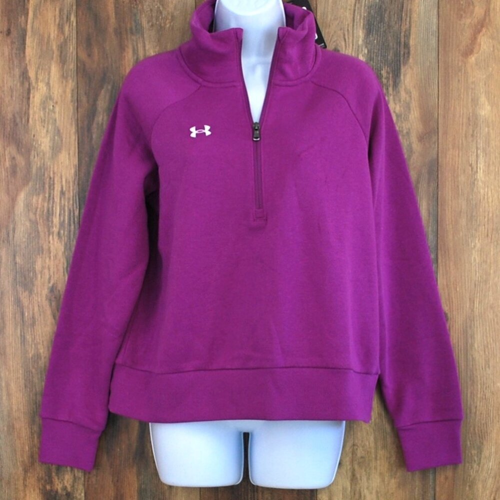 Under Armour Women's 1/2 Zip Pullover Purple Loose Fit S NWT